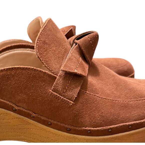 Cole Haan Women Cloudfeel All Day Bow Mule Clogs Sz 9 B Brown Rust Suede NWOB - Picture 7 of 11